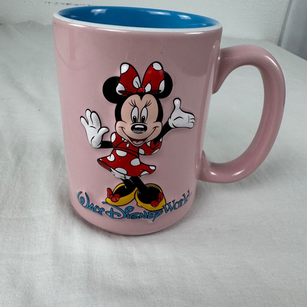 Vintage Disney Mickey Minnie Mouse Coffee Mugs Set of Two - Picture 7 of 9